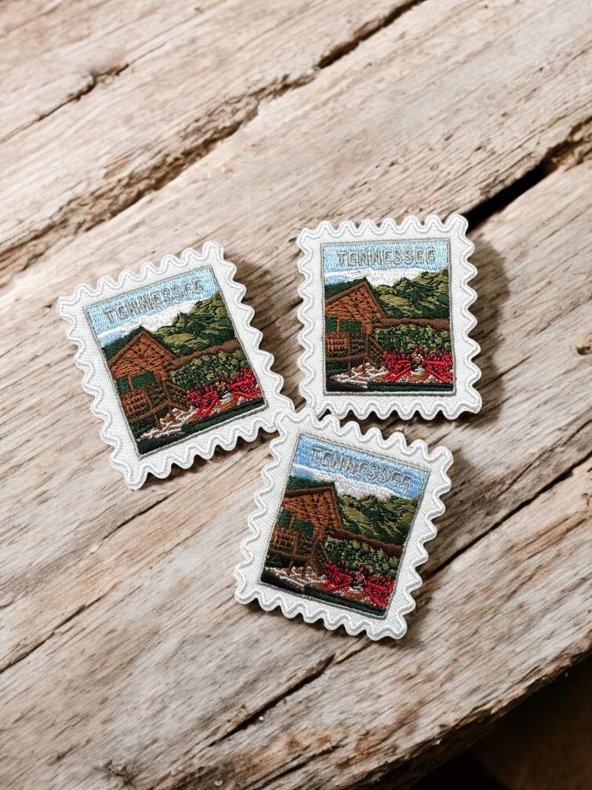Travel Tennessee Patch – Mountain Cabin Iron On Gatlinburg Souvenir Pins Collector