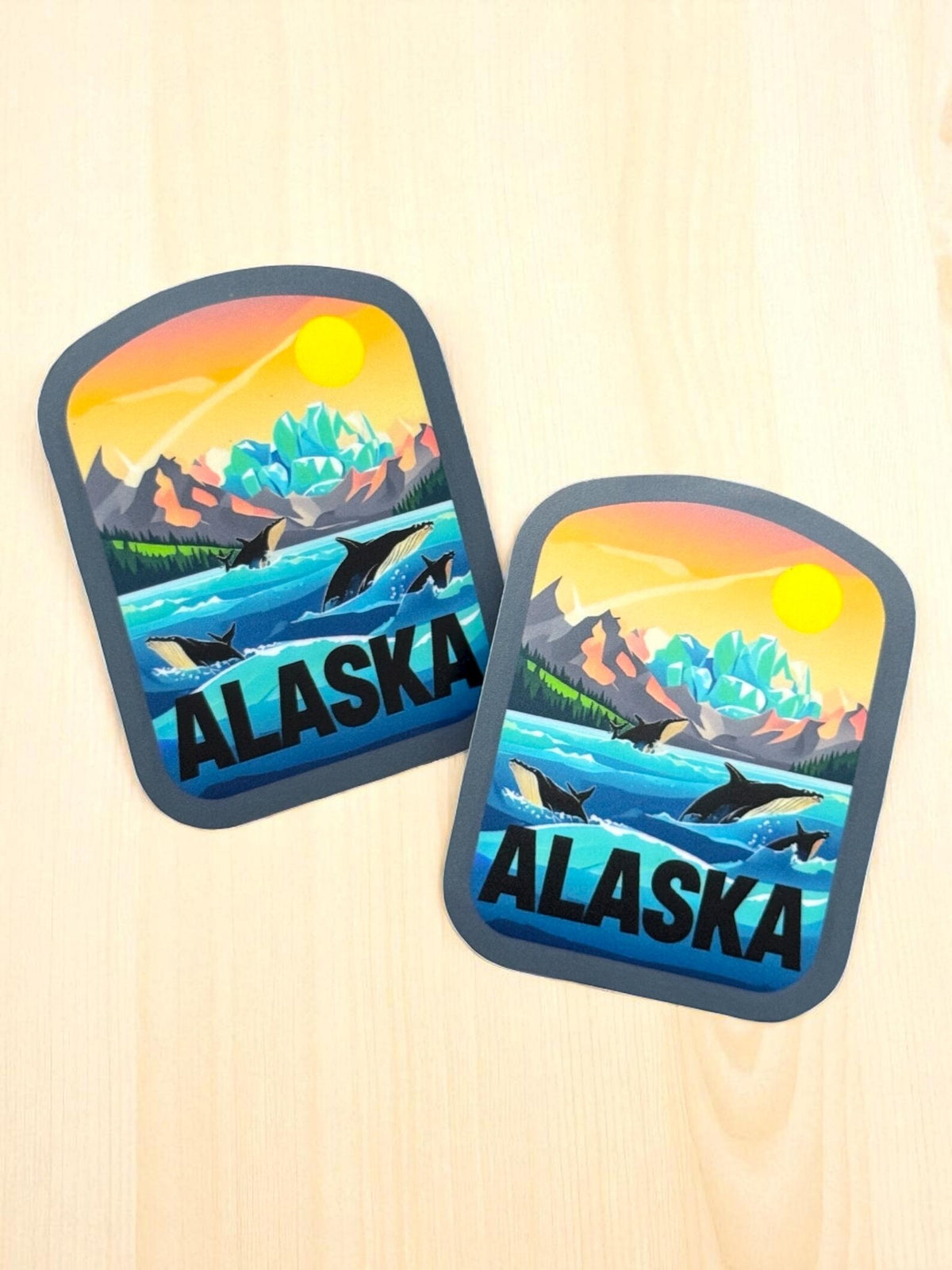 Alaska Travel Sticker for Water Bottle – Outdoor Waterproof Souvenir Vinyl Gift