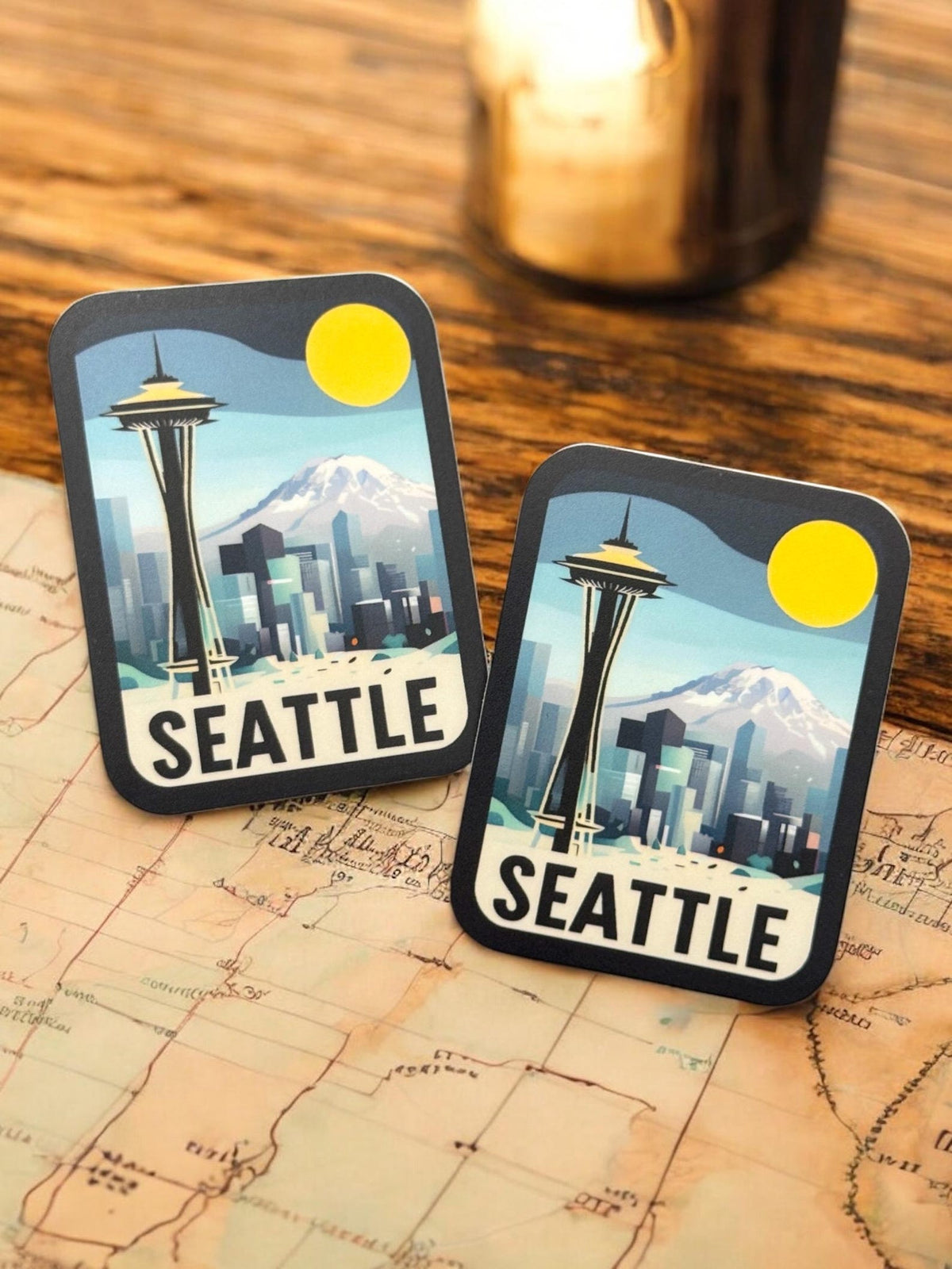 Seattle Travel Vinyl Sticker – Washington Waterproof Souvenir Gift