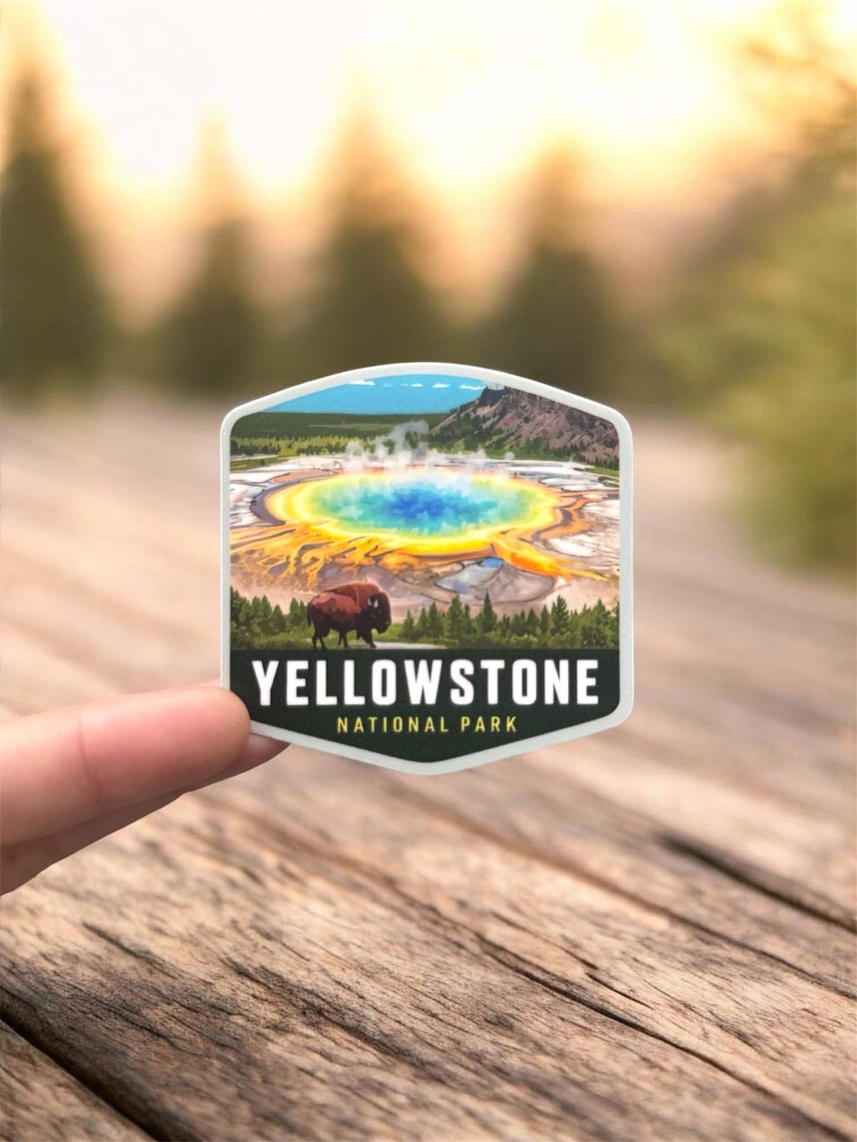 Yellowstone National Park Sticker - Waterproof Vinyl Travel Souvenir