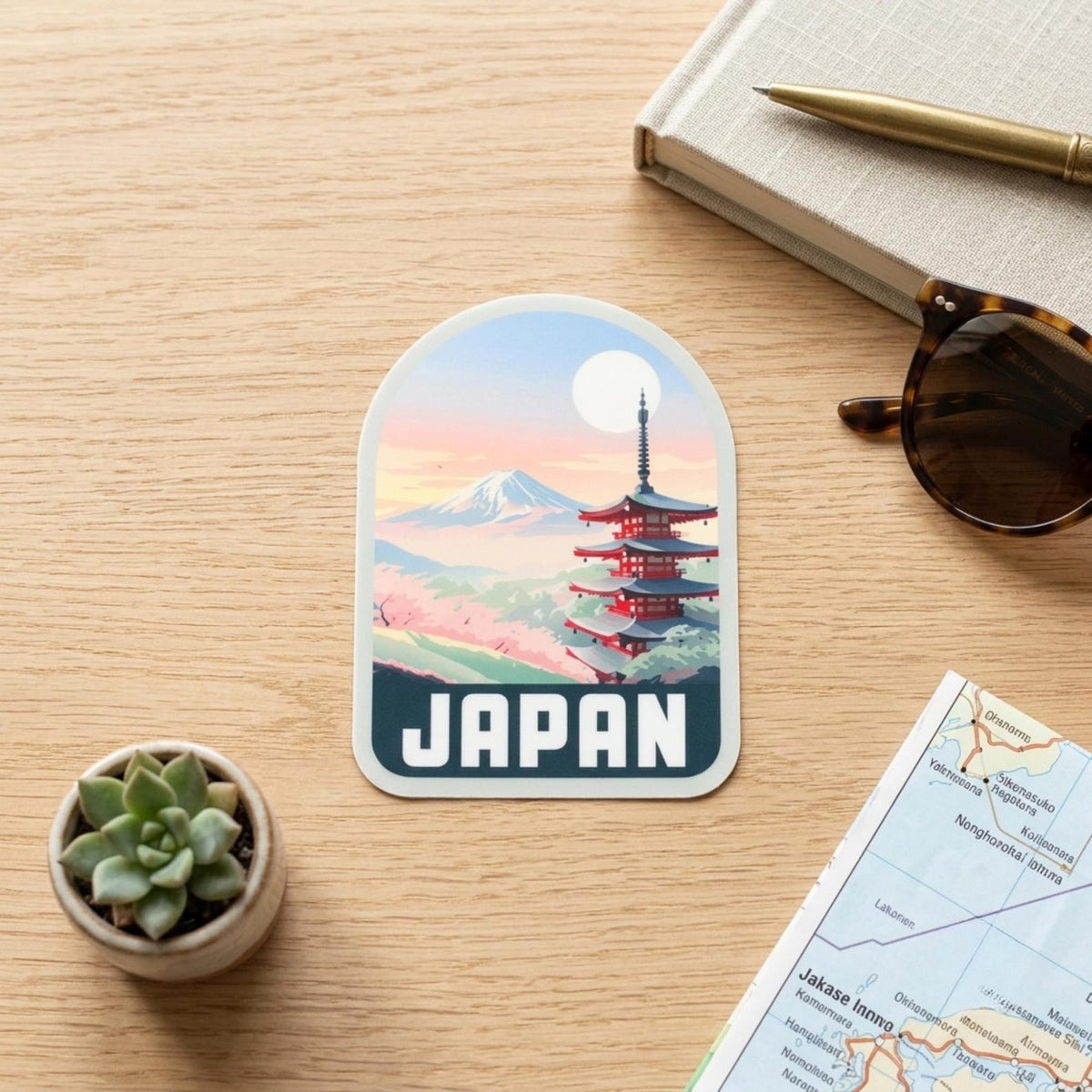 Japan Travel Vinyl Sticker – Waterproof Souvenir Mount Fuji Stickers