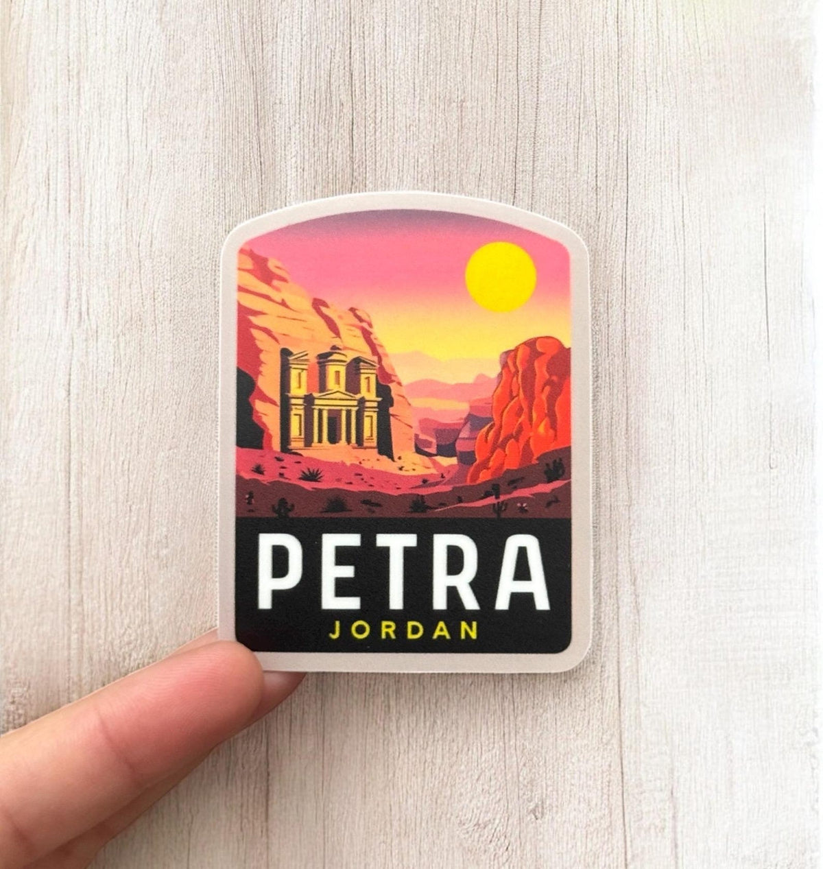 Petra Jordan Sticker – Travel Souvenir, Waterproof Vinyl Sticker