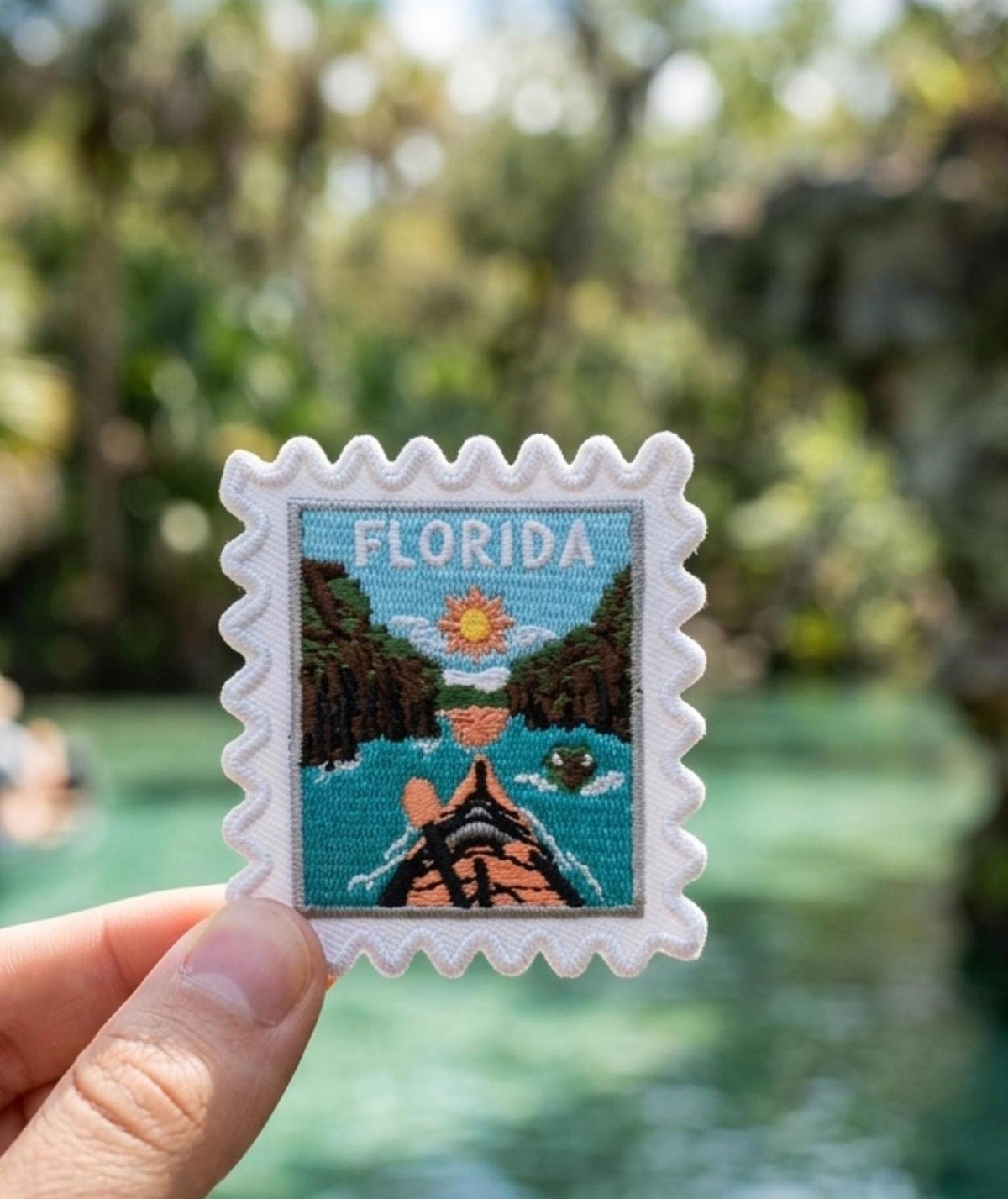 Florida Iron On Patch – 2 X 2 Florida Souvenir Kayak Travel Collector