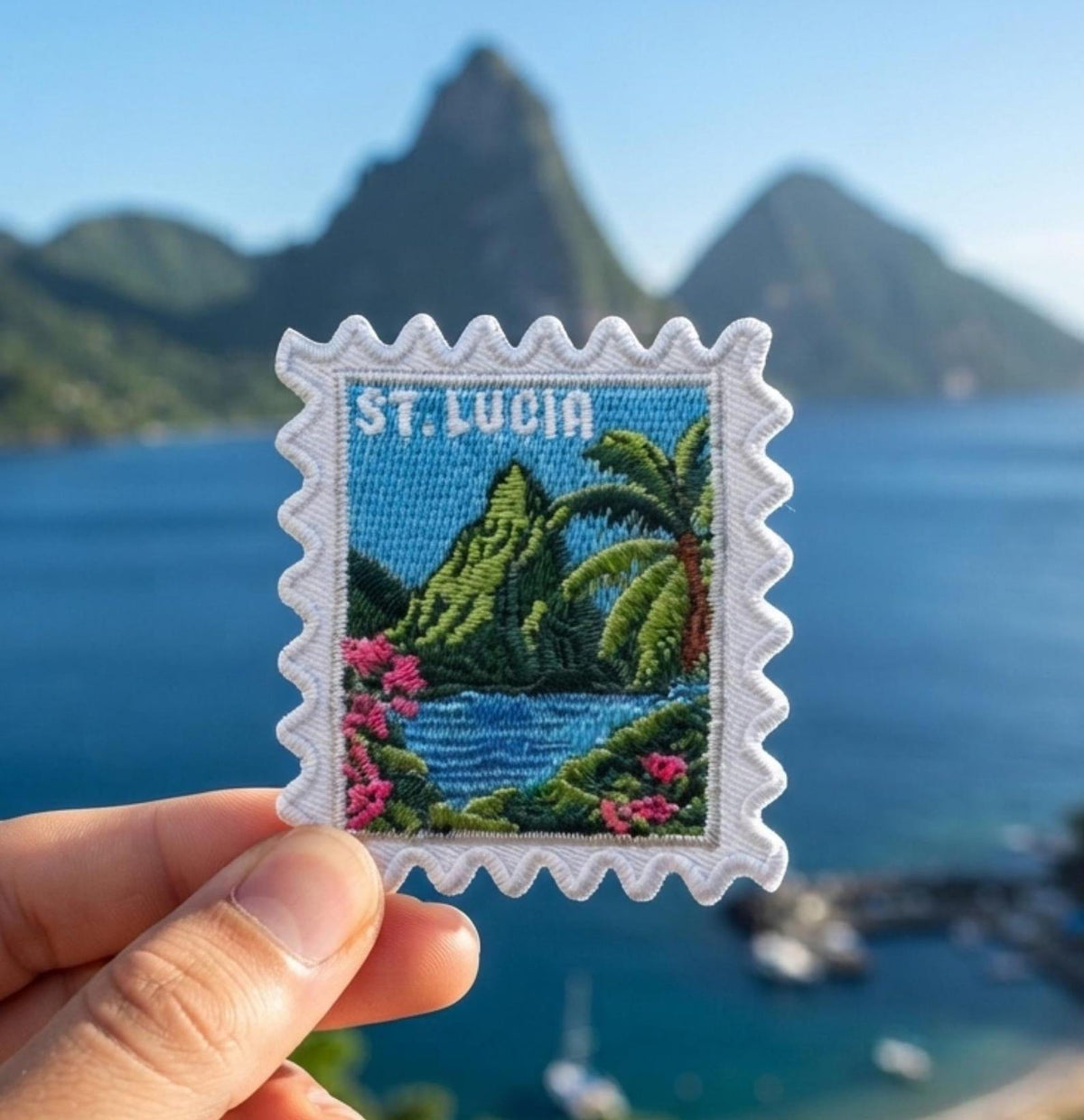 St. Lucia Travel Patch – 2 X 2 Iron On Souvenir Travel Patches Pin Collector