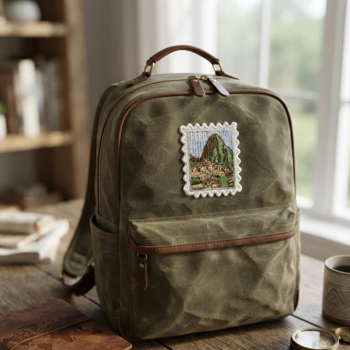 Machu Picchu Peru Stamp Patch – Iron On Adventure Travel Souvenir