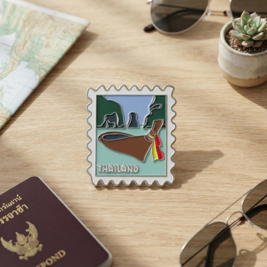 Thailand Travel Enamel Pin - Boat Enamel Travel Souvenir Pin