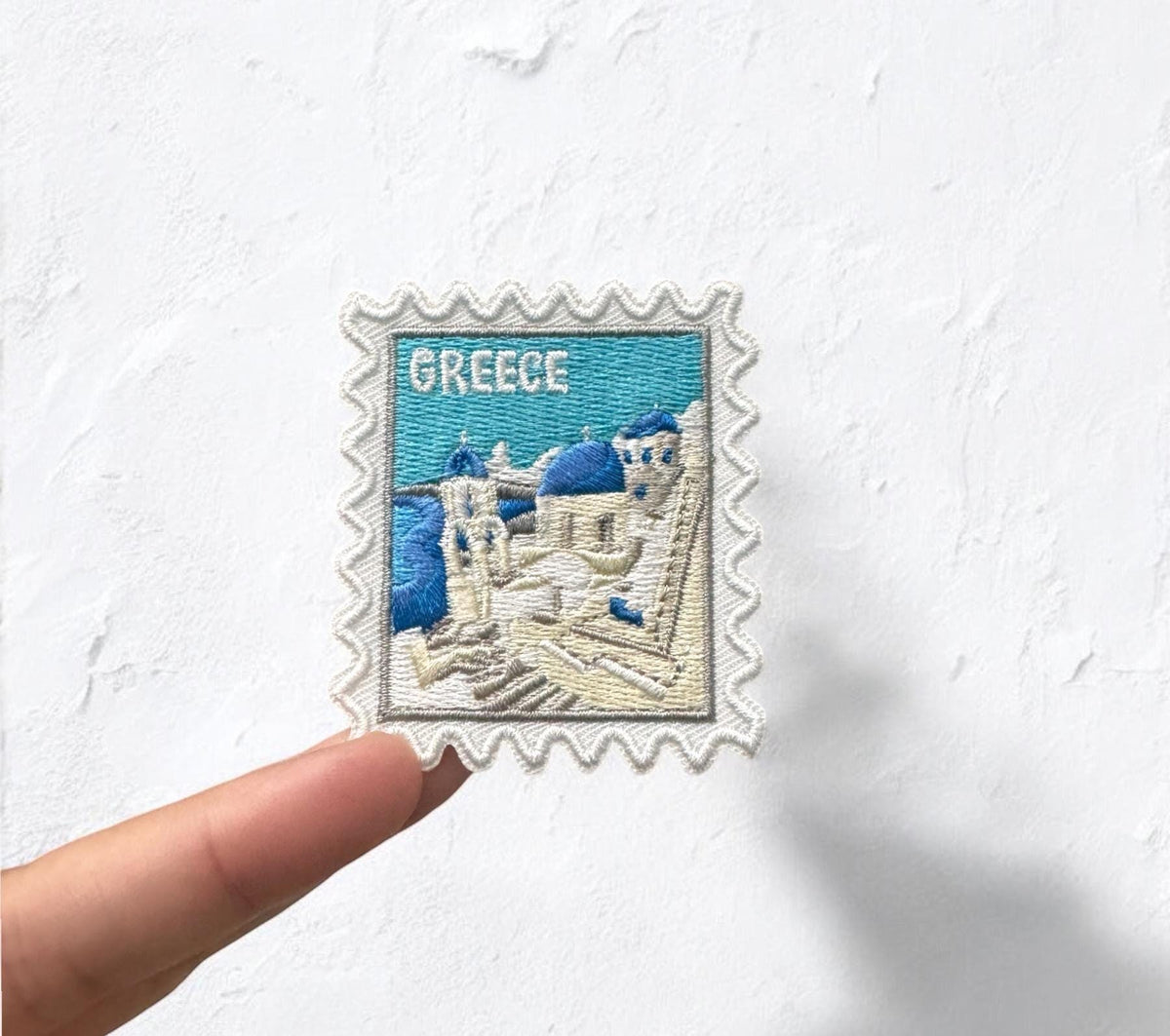 Travel Greece Santorini Patch – Ocean Waves Iron On Souvenir Pin Collector