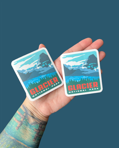 Glacier National Park Vinyl Sticker – Mountain Travel Souvenir