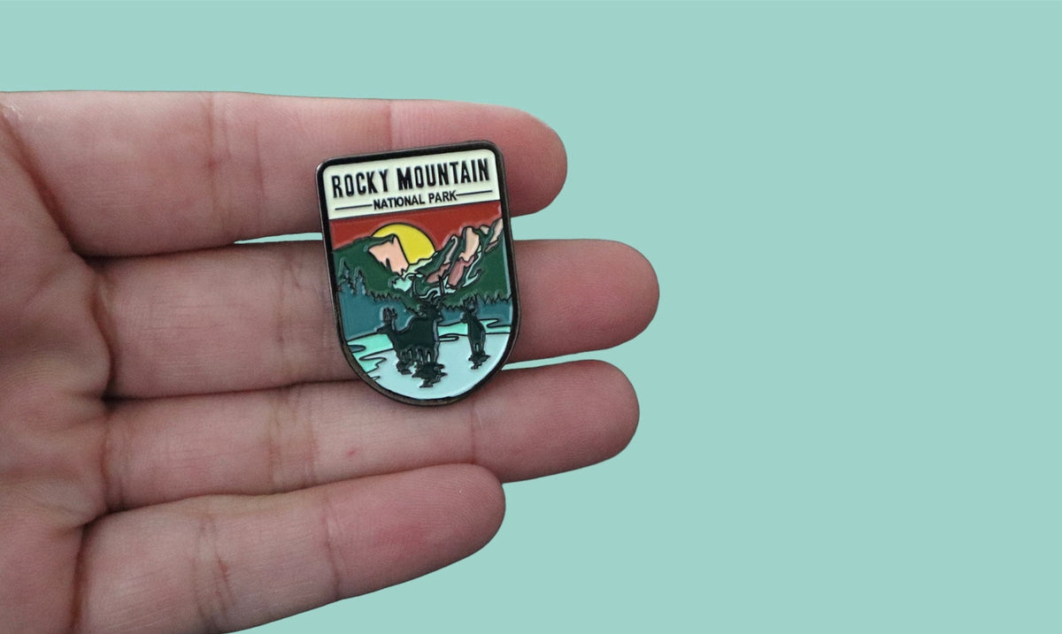 Rocky Mountain National Park Enamel Pin – Travel Souvenir Collection