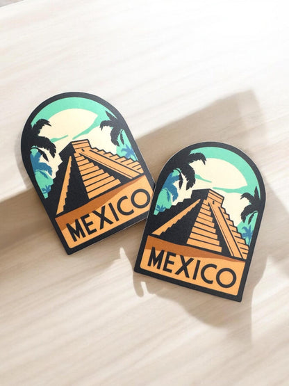 Mexico Travel Vinyl Sticker – Waterproof Souvenir Palm Tree Deco Stickers