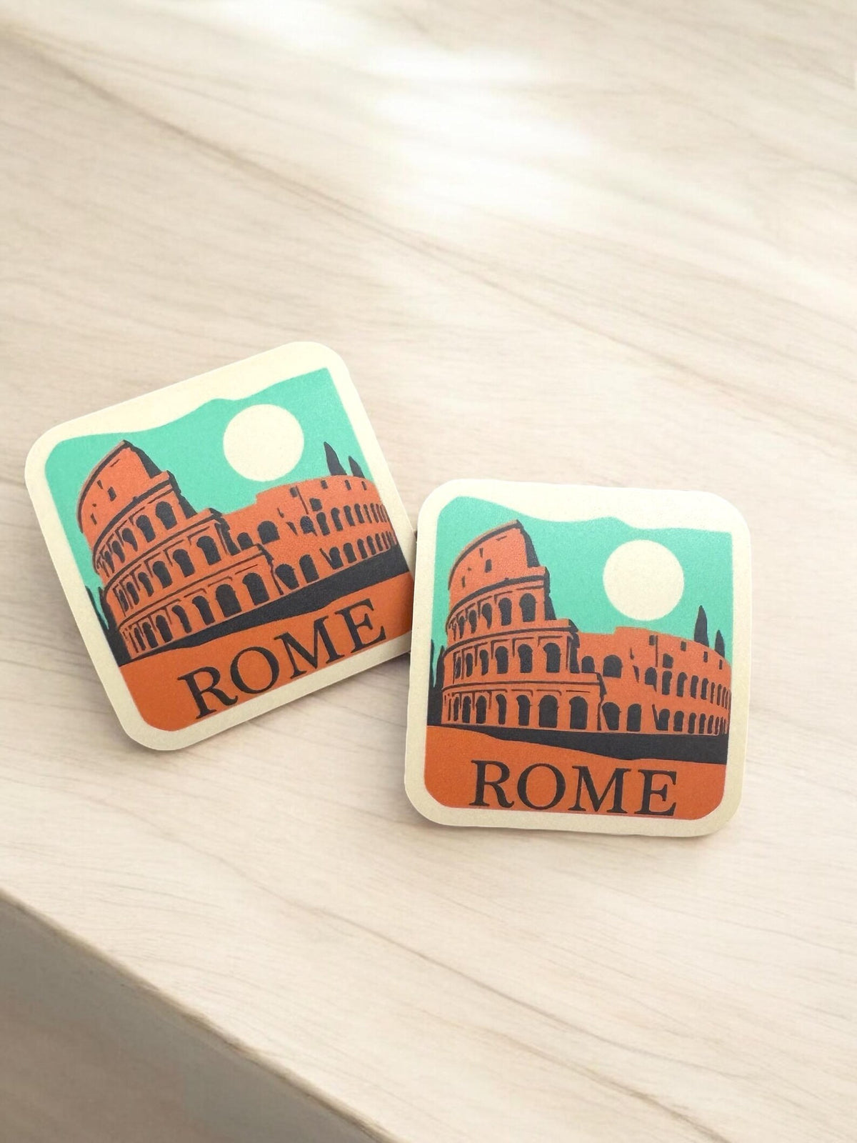 Rome Vinyl Sticker – Colosseum Waterproof Souvenir Travel Gift