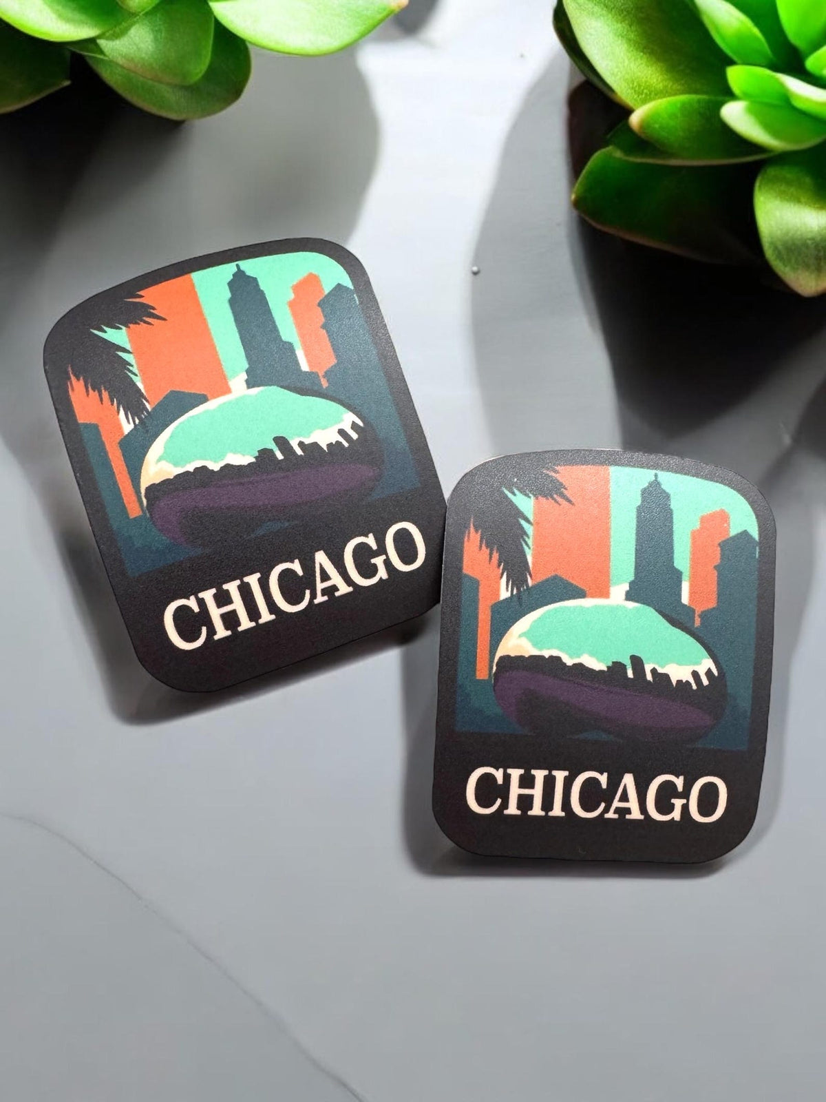 Chicago Travel Sticker – Waterproof Vinyl Sticker Souvenir