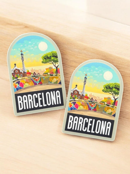 Barcelona Travel Sticker – Funny Spain Waterproof Souvenir Vinyl Stickers