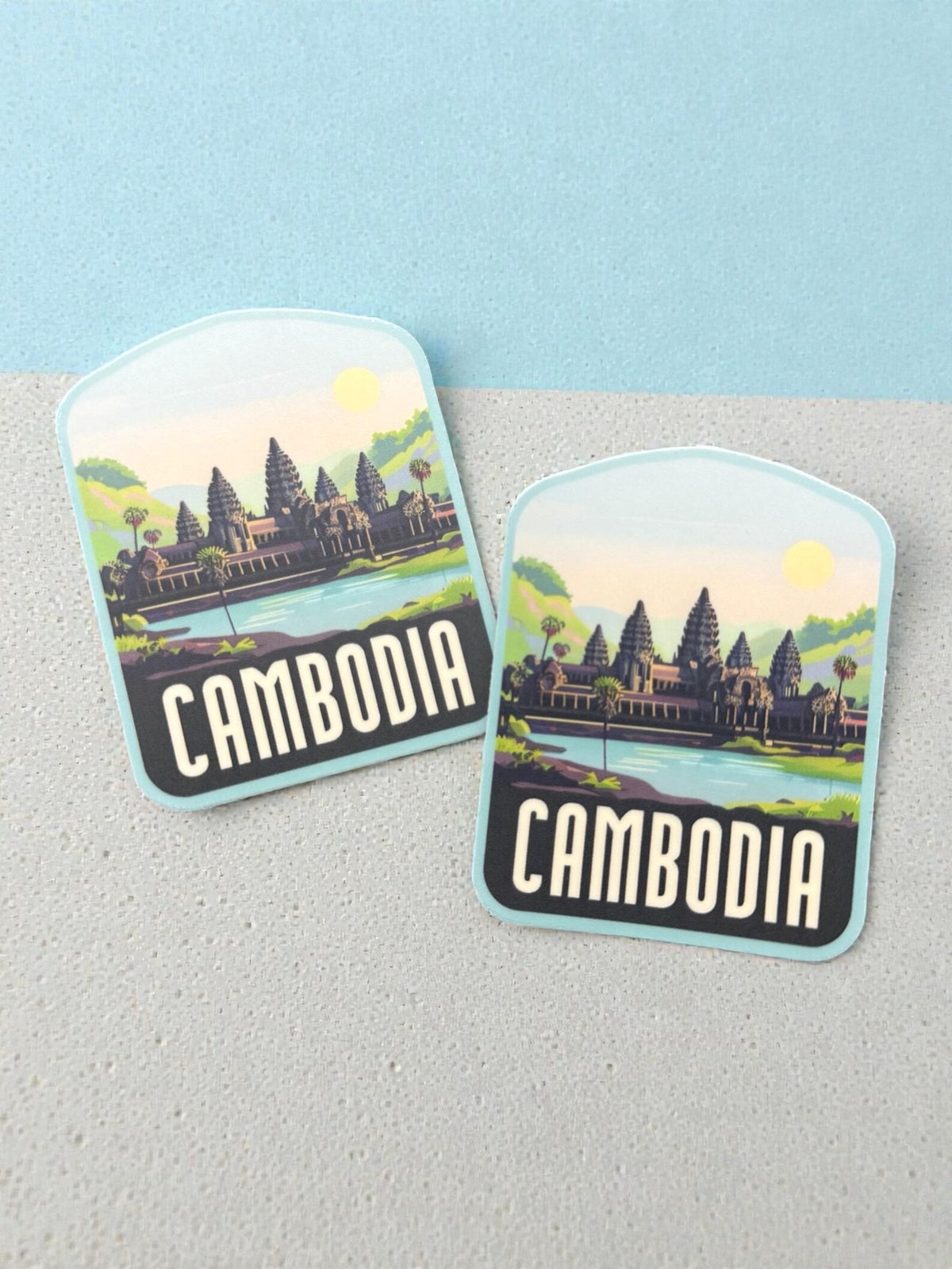 Cambodia Vinyl Travel Sticker – Asian Waterproof Souvenir Stickers Gift