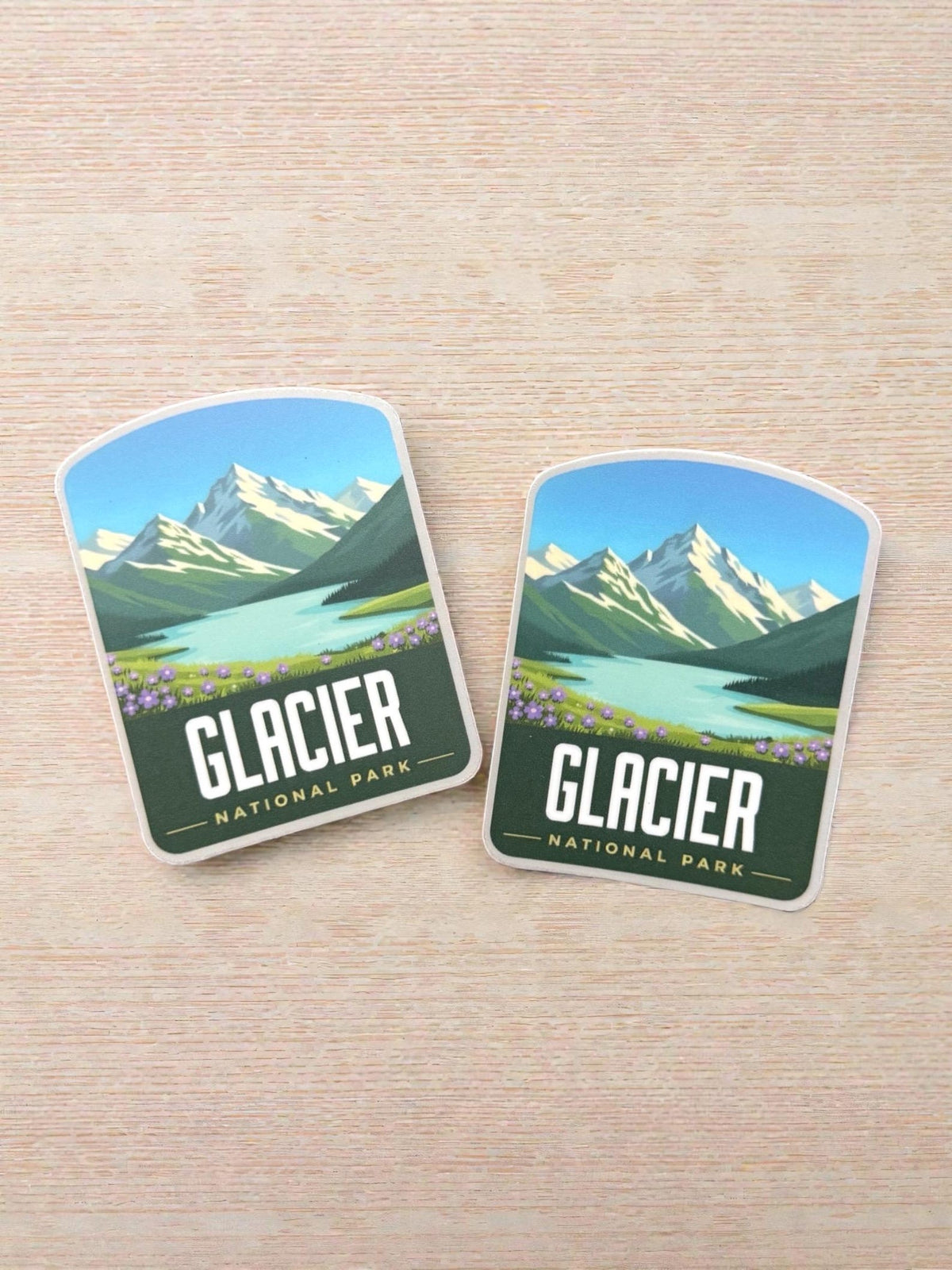 Glacier National Park Vinyl Sticker – Waterproof Travel Souvenir