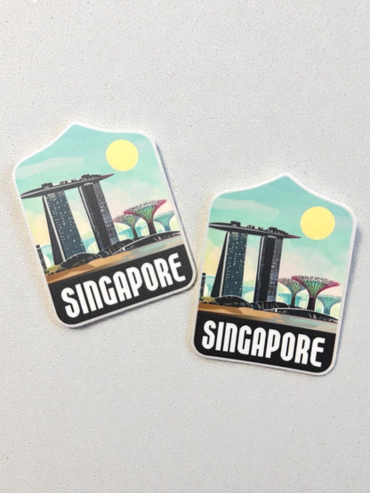 Travel Singapore Sticker – Funny Souvenir Waterproof Asia Vinyl Deco Stickers