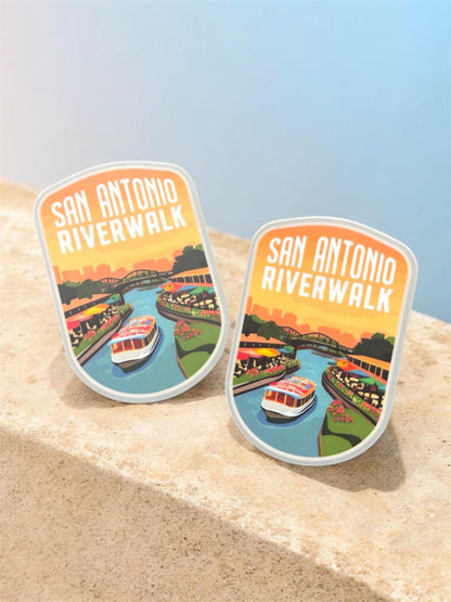 San Antonio Riverwalk Sticker – Texas Travel Souvenir, Waterproof Vinyl