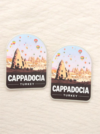 Cappadocia Sticker- Turkey- Travel Stickers- Vinyl Sticker- Waterproof- Water Bottle- Souvenir- Travel Gift