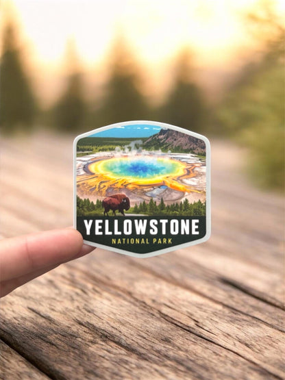 Yellowstone National Park Sticker - Waterproof Vinyl Travel Souvenir