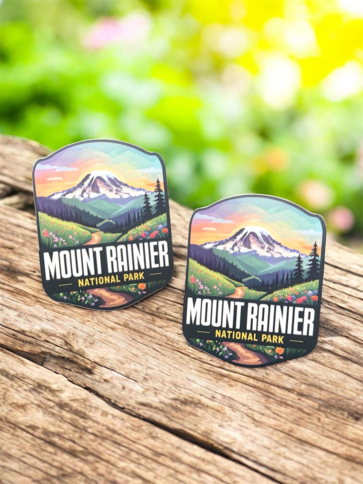Mount Rainier National Park Vinyl Sticker – Waterproof Travel Souvenir