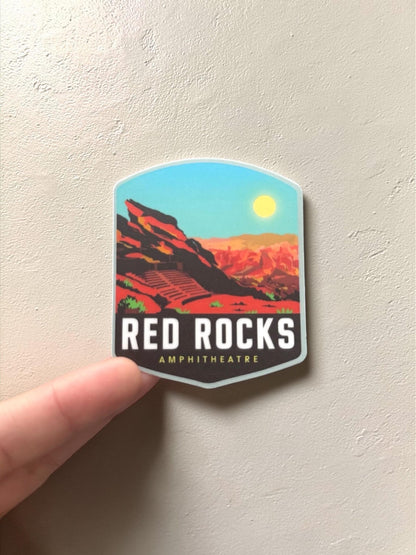 Red Rocks Amphitheatre Sticker – Waterproof Colorado Travel Souvenir