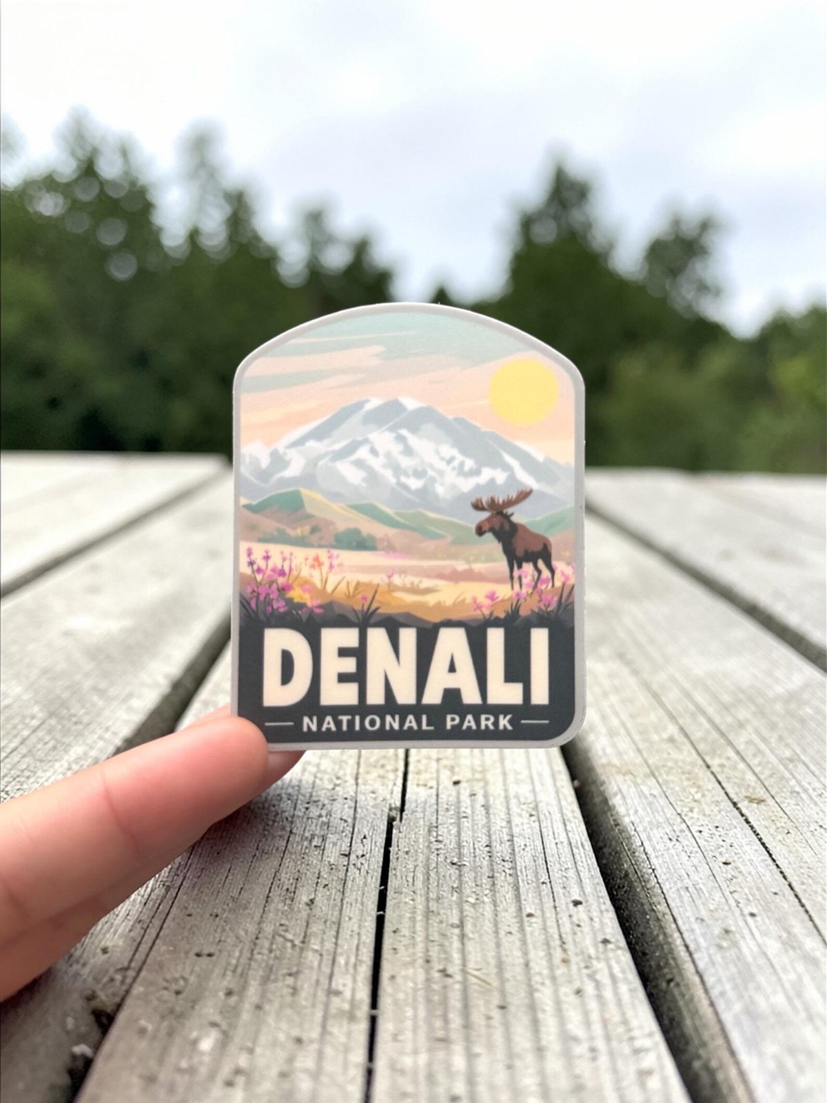 Denali National Park Sticker – Waterproof Alaska Travel Souvenir