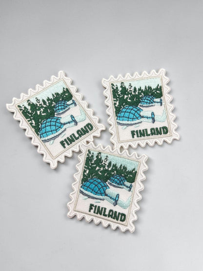 Finland Travel Patch – Igloo Iron On Souvenir 2 X 2 Applique Gift