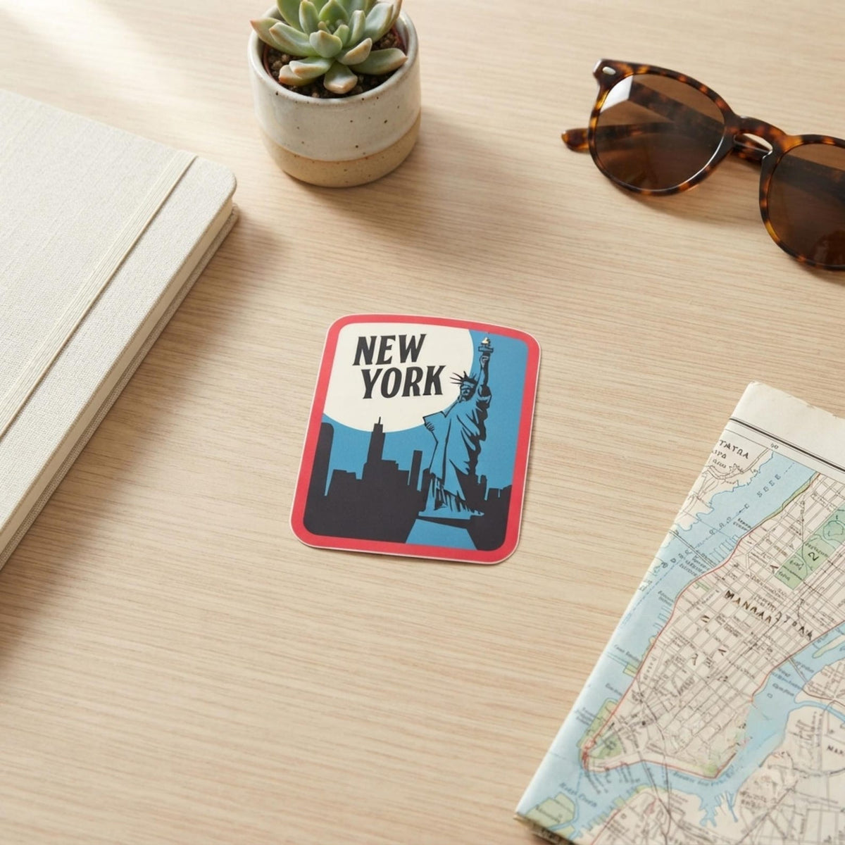 New York Travel Sticker – Funny Nyc Waterproof Souvenir Vinyl Stickers