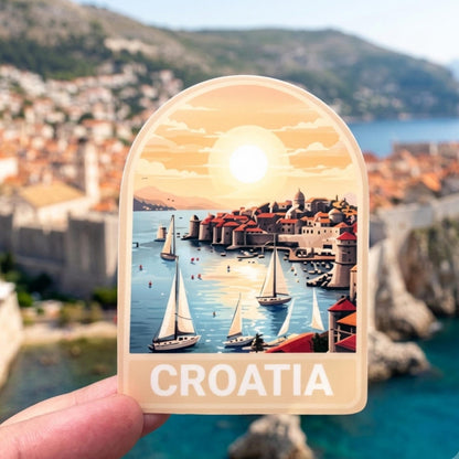 Travel Croatia Vinyl Sticker – Dubrovnik Waterproof Souvenir Gift