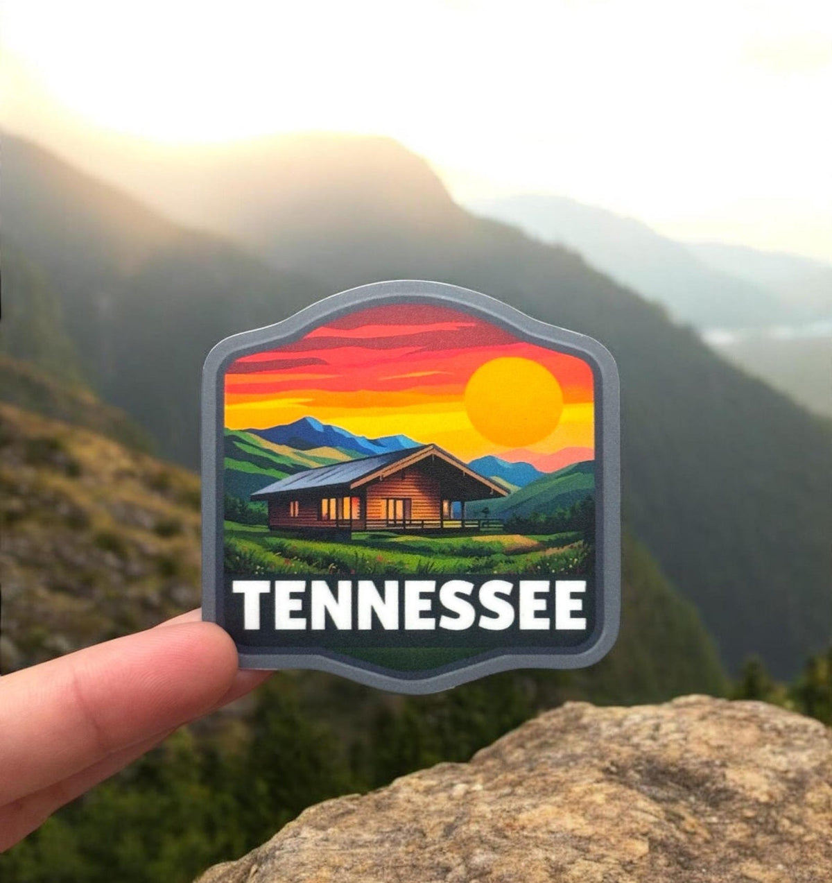 Tennessee Travel Sticker – Gatlinburg Waterproof Cabin Souvenir Vinyl Gift