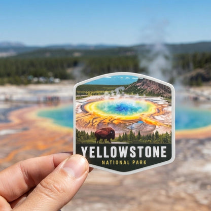 Yellowstone National Park Sticker - Waterproof Vinyl Travel Souvenir
