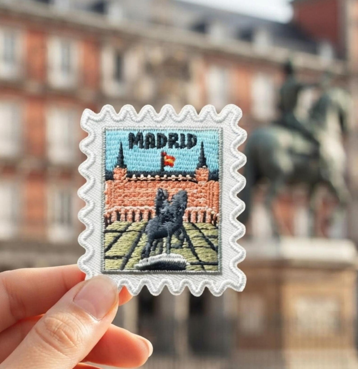 Madrid Travel Patch – 2 X 2 Iron On Souvenir Spain Pins Gift