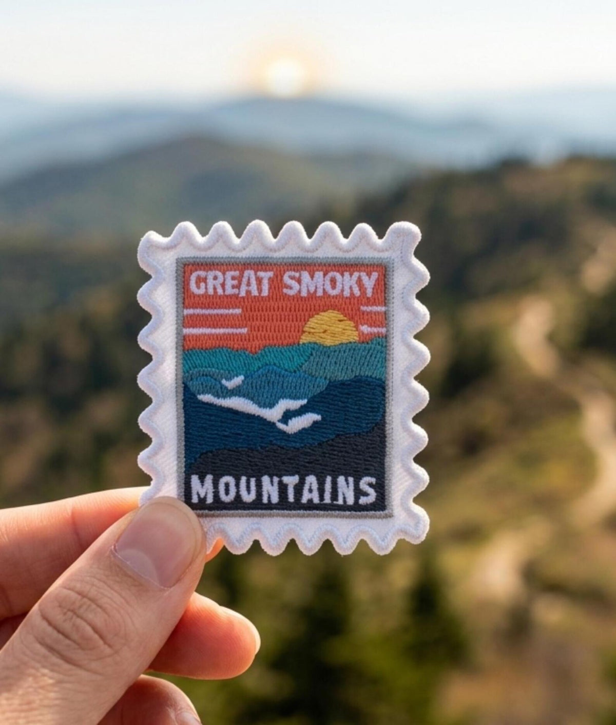 Great Smoky Mountains Travel Patch – National Park Outdoor Iron On Souvenir Gift