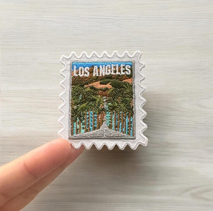 Los Angeles Travel Patch – Palm Tree Outdoor Iron On Souvenir Pins Gift