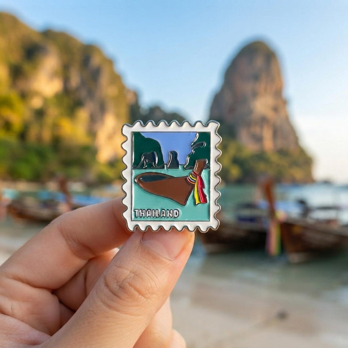 Thailand Travel Enamel Pin - Boat Enamel Travel Souvenir Pin