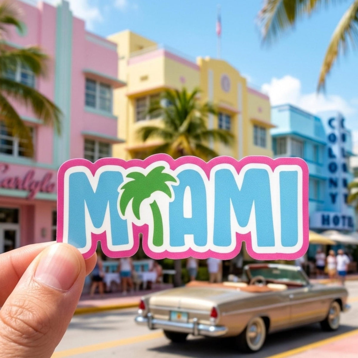 Travel Miami Beach Sticker – Florida Waterproof Souvenir Vinyl Stickers