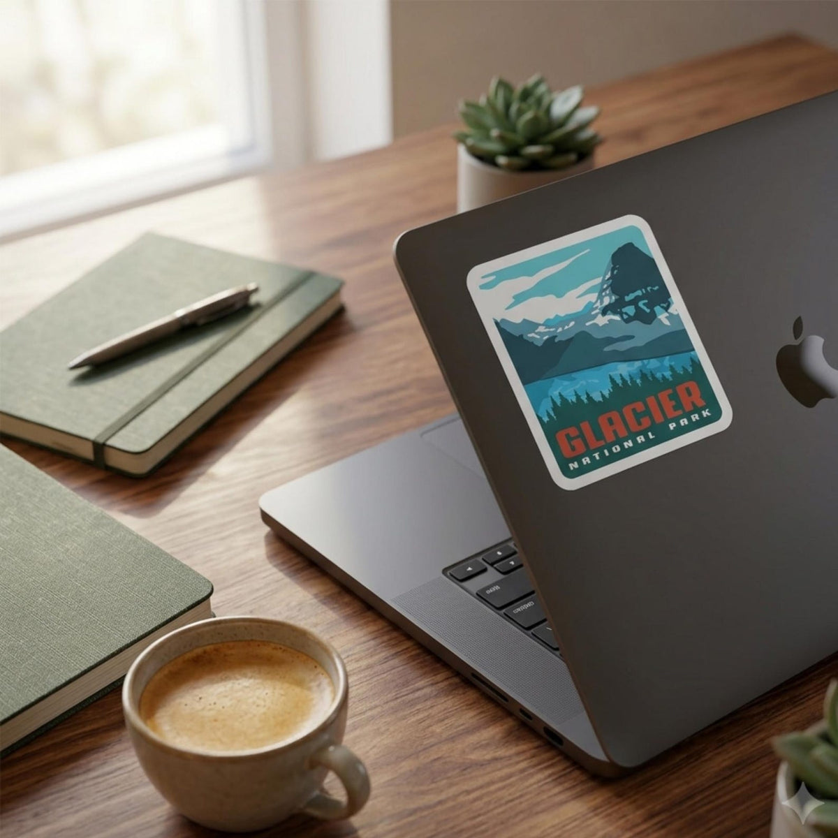 Glacier National Park Vinyl Sticker – Mountain Travel Souvenir