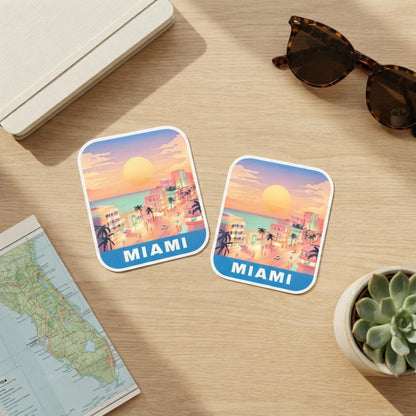 Miami Beach Sticker – Waterproof Vinyl Travel Souvenir