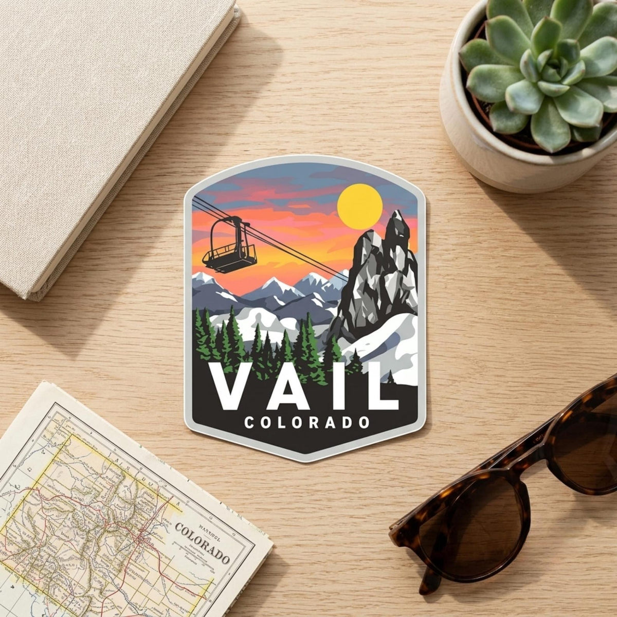 Vail Colorado Ski Lift Sticker – Waterproof Vinyl Travel Souvenir