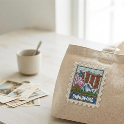 Singapore Travel Patch – Country Iron On Souvenir Collector Pins Gift