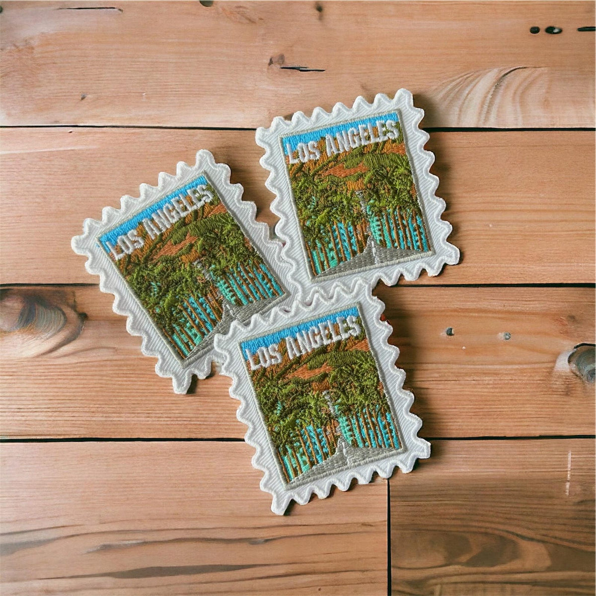Los Angeles Travel Patch – Palm Tree Outdoor Iron On Souvenir Pins Gift