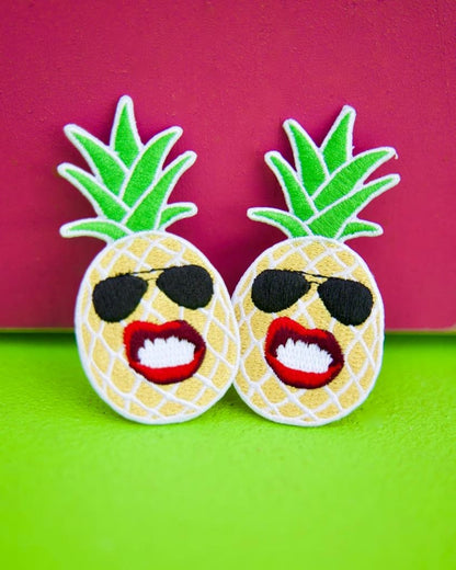 Pineapple Patch- Travel Patch- Iron On Patch-Shades-Fineapple-Patch-Pineapple Love- Sunglasses- Shades- Fruit- Cool Guy