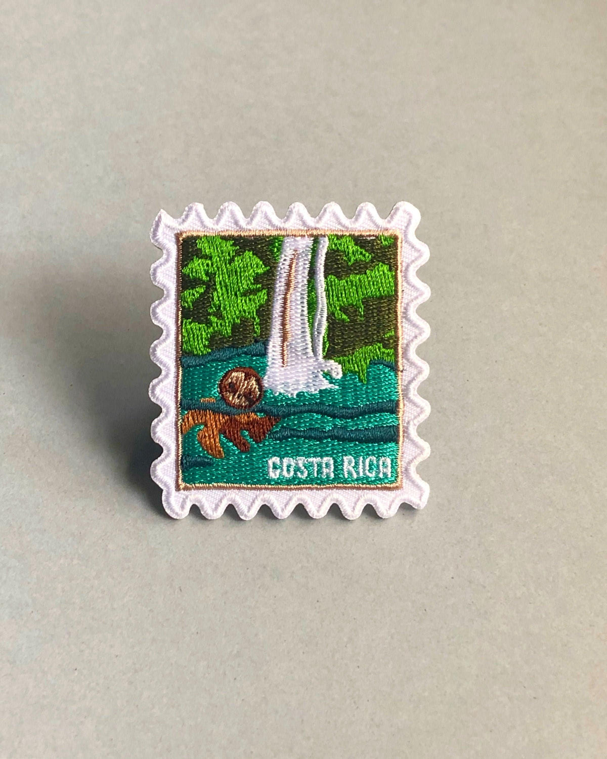 Costa Rica Travel Patch – Outdoor Iron On Souvenir Jungle Waterfall Gift