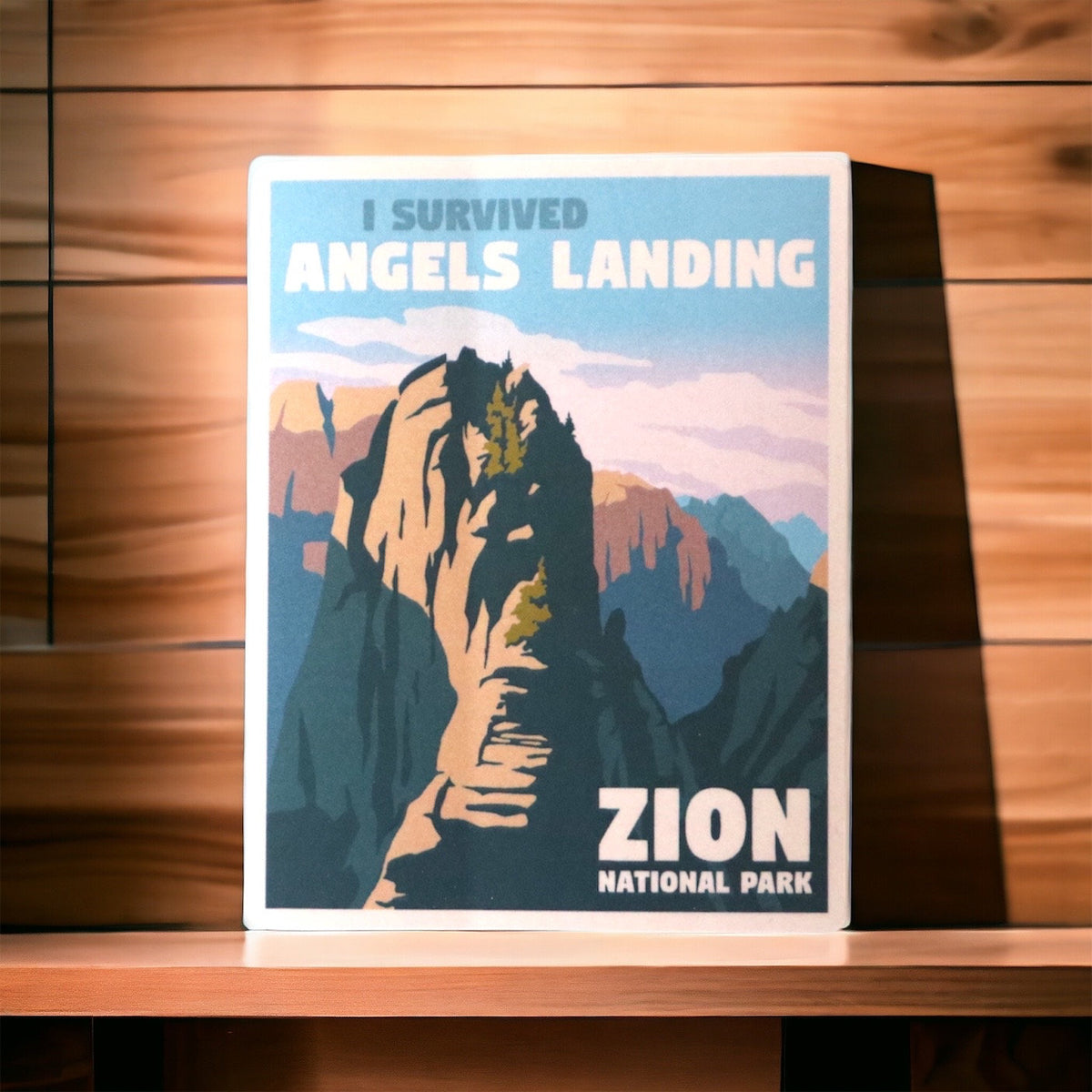 Zion National Park Vinyl Sticker - Waterproof Travel Souvenir