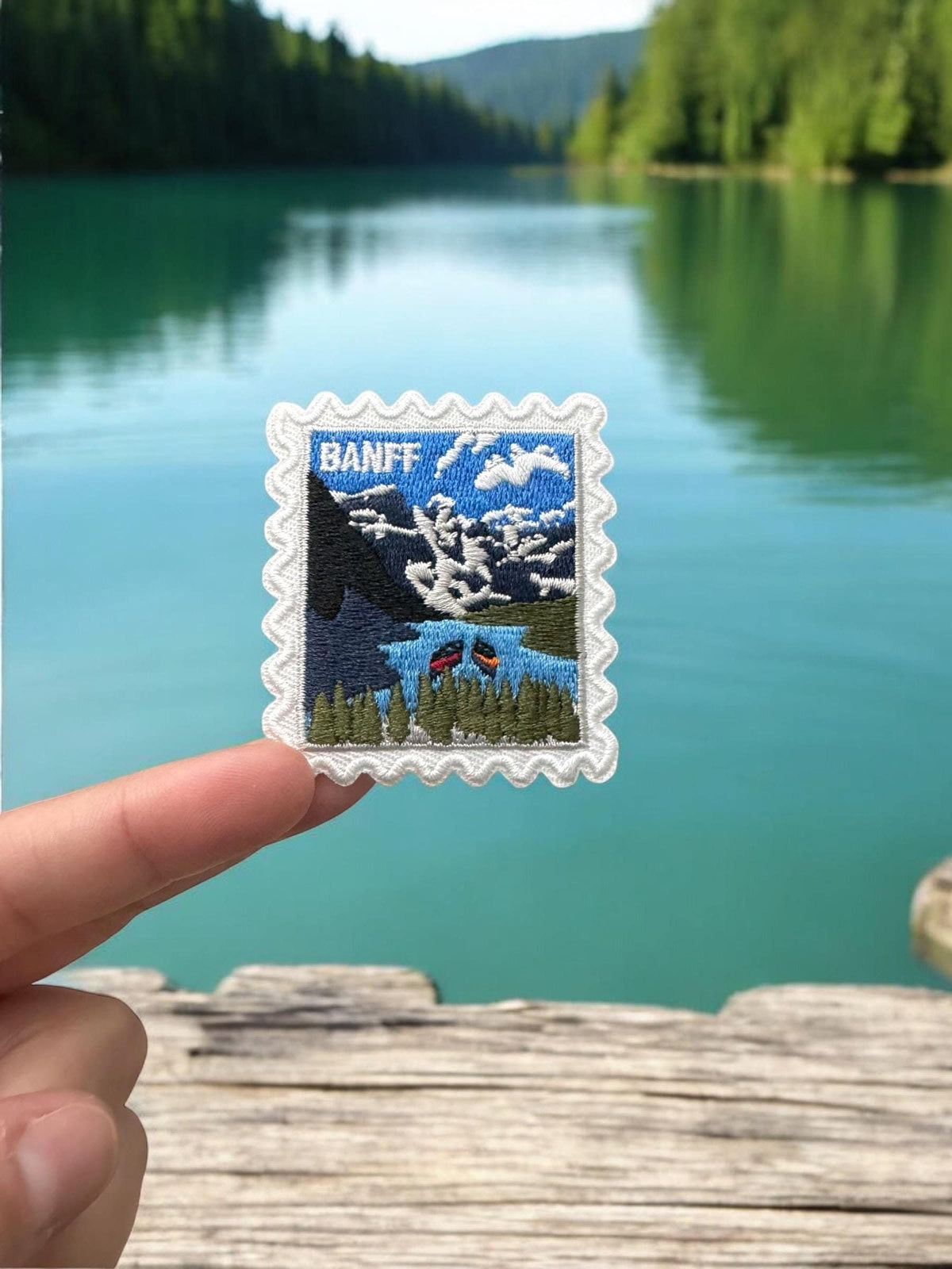 Banff National Park Iron On Patch – Canada Travel Souvenir 2 X 2 Patch