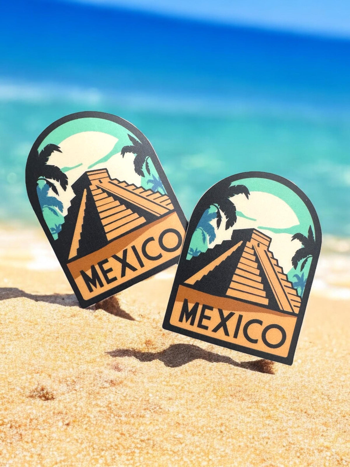 Mexico Travel Vinyl Sticker – Waterproof Souvenir Palm Tree Deco Stickers