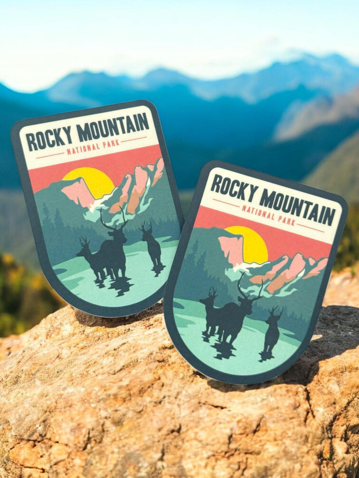 Rocky Mountain Vinyl Sticker – Funny National Park Waterproof Souvenir Travel Gift