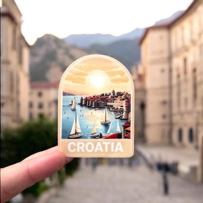 Travel Croatia Vinyl Sticker – Dubrovnik Waterproof Souvenir Gift
