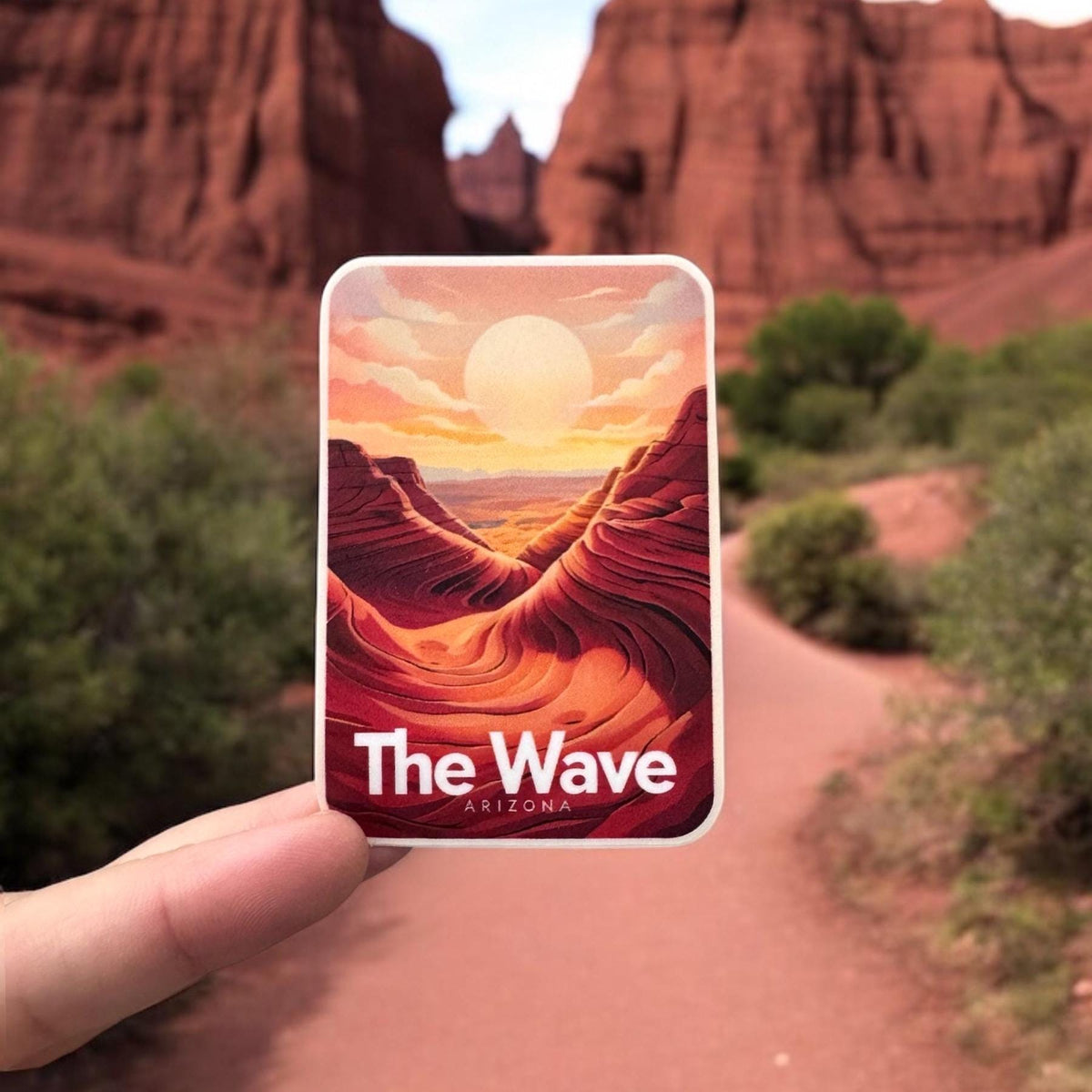 The Wave Arizona Sticker – Waterproof Vinyl Travel Souvenir