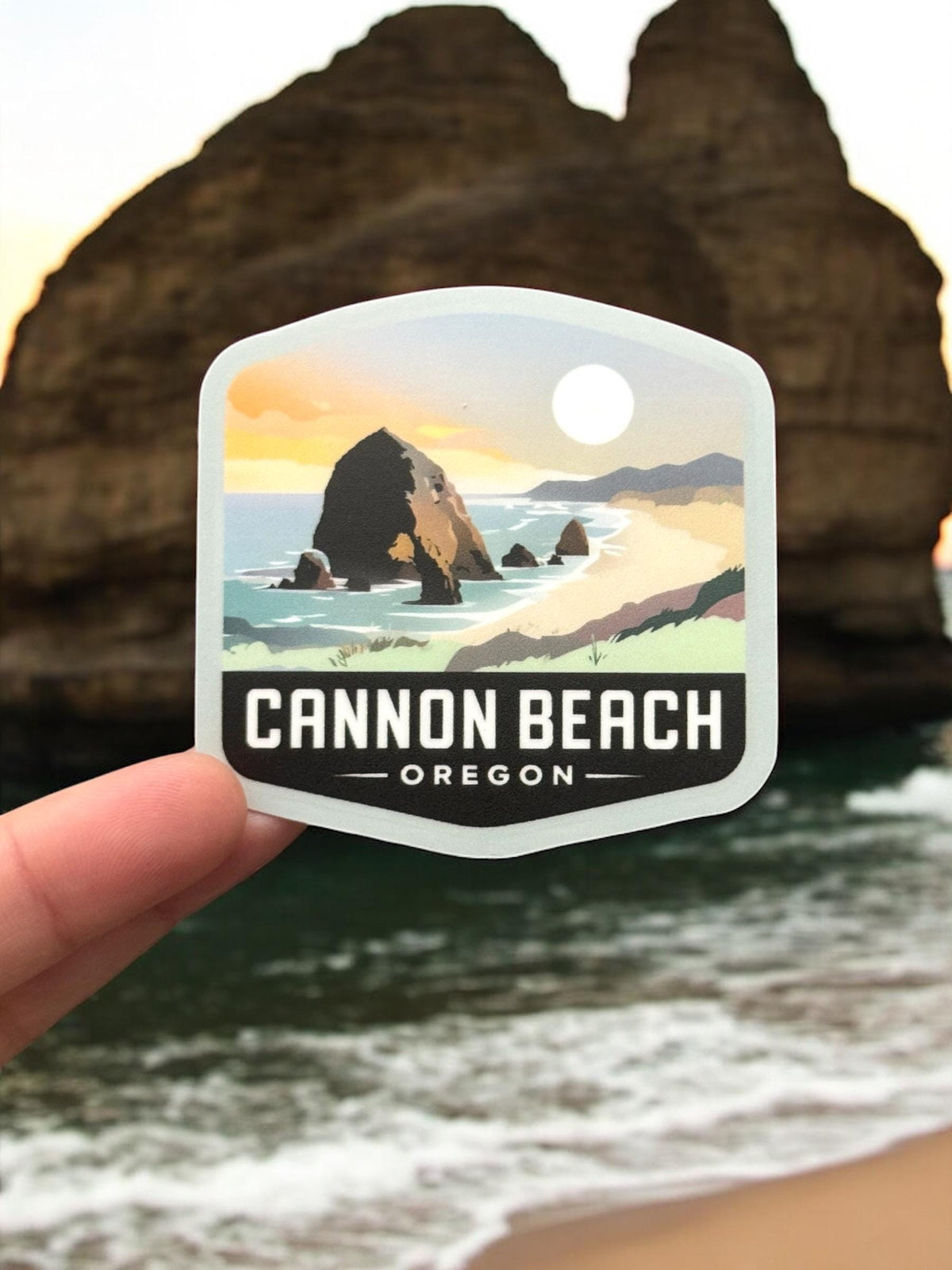 Cannon Beach Oregon Sticker – Waterproof Vinyl Travel Souvenir